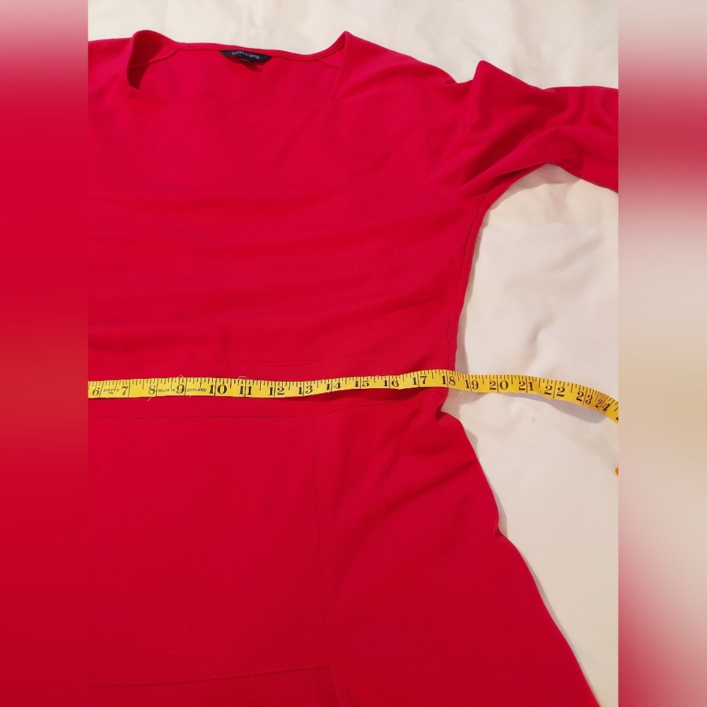 Lands' End Fuchsia Fit And Flare Midi Dress - Picture 6 of 8